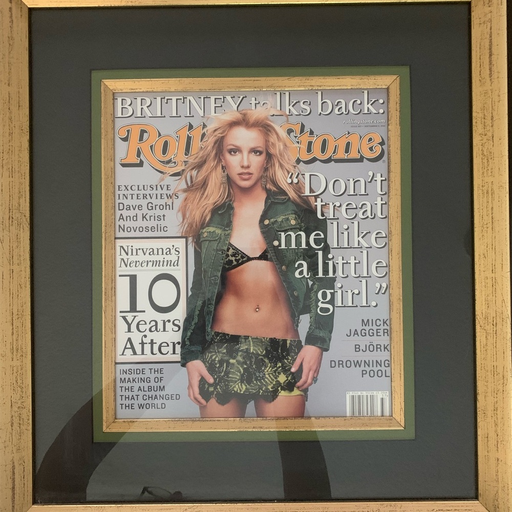 Framed Britney Spears Rolling Stone Magazine Cover- Collectible